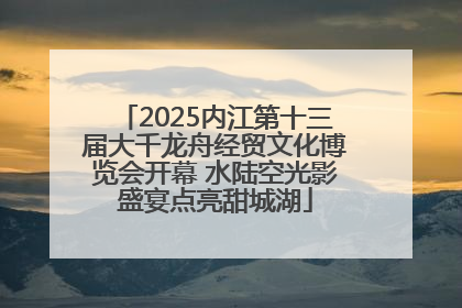 2025内江第十三届大千龙舟经贸文化博览会开幕 水陆空光影盛宴点亮甜城湖