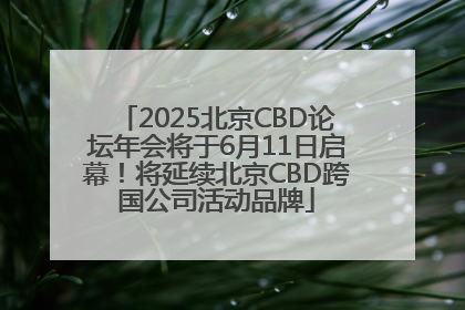 2025北京CBD论坛年会将于6月11日启幕！将延续北京CBD跨国公司活动品牌