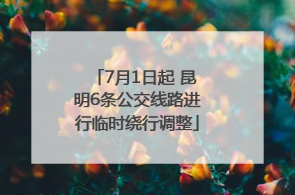 7月1日起 昆明6条公交线路进行临时绕行调整
