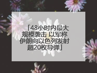 48小时内最大规模袭击 以军称伊朗向以色列发射超20枚导弹